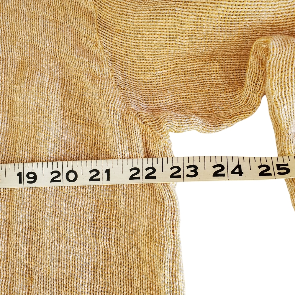 J.Jill Elegant Linen Open Weave Beige Women's Top - Picture 10 of 14